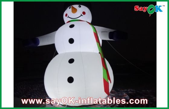 Outdoor 5m Giant Lighting Inflatable Christmas Snowman Decoration
