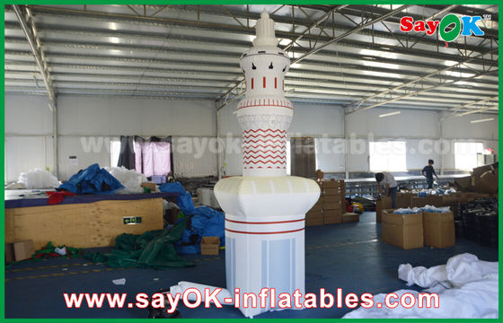 Islam Tower Custom Inflatable Products With White Oxford Cloth , 3m Height