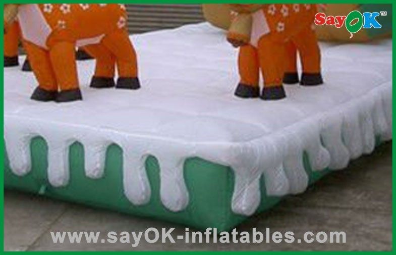 Inflatable Santa And Reindeer