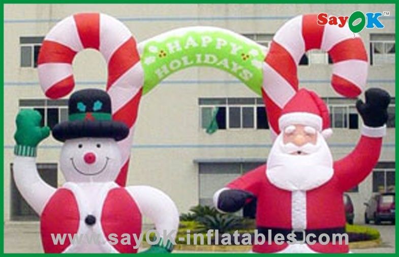 Giant Christmas Inflatable Snowman And Santa Claus , Inflatable Advertising Products