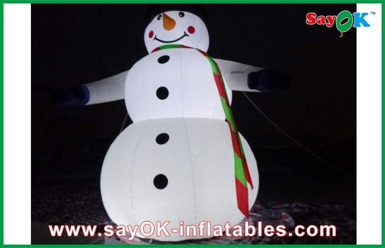 Outdoor 5m Giant Lighting Inflatable Christmas Snowman Decoration