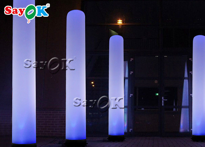 Customized White Led Lighting Inflatable Model Pillar For Decoration