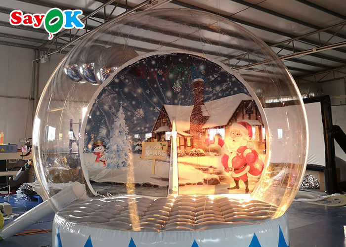 Customized Snow Globe Crystal Ball Inflatable Bubble Tent For Shopping Mall