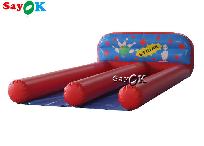 PVC Inflatable Bowling Alley 19.69*9.84ft Outdoor Bowling Carnival Game