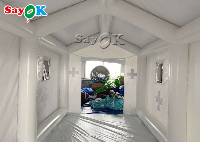 Air Inflatable Tent 6x3x3mH White Pvc Inflatable Hospital Tent For Isolation