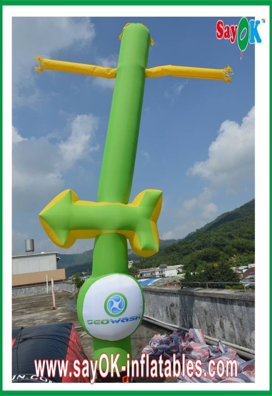 Inflatable Advertising Man Logo Printing Inflatable Sky Dancer Twin Legs For Festival Celebration