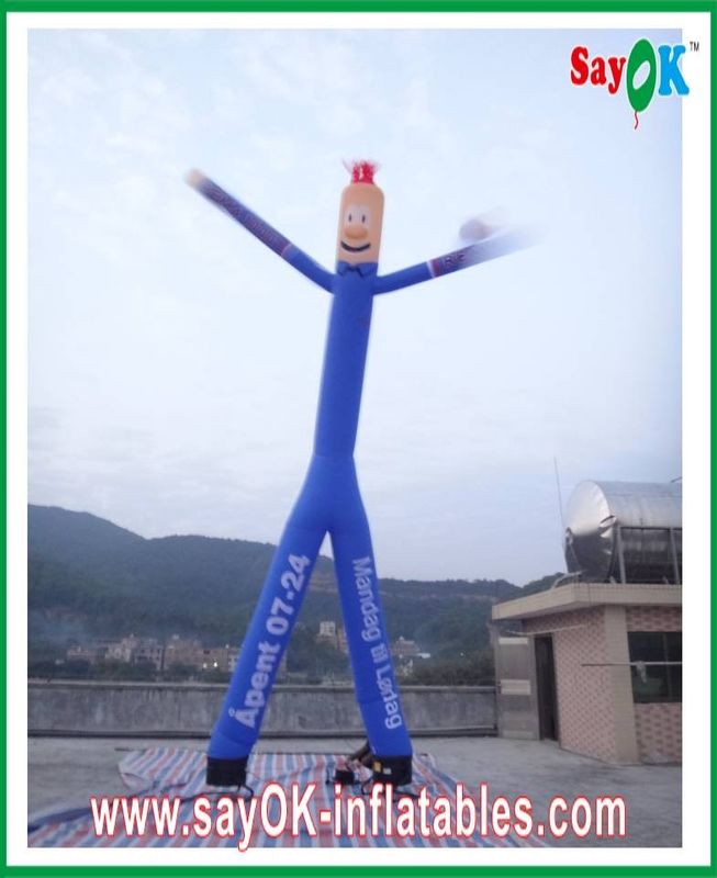 Inflatable Wind Dancer Blue Inflatable Air Dancer Rip-Stop Nylon Cloth With Two Legs