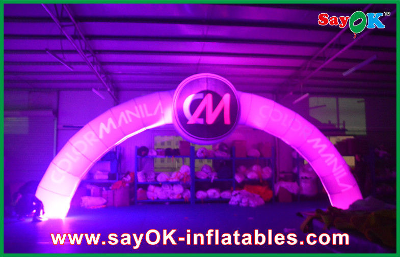 Oxford Cloth Lighted Inflatable Entrance Arch 7*4m Terminal Point For Sport