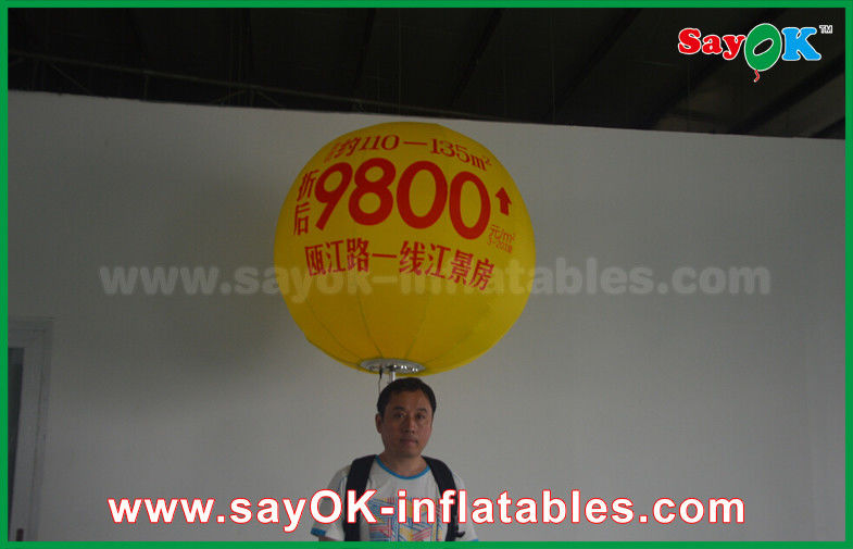 1.5m Inflatable Led Backpack Balloon Advertising Balloon With Print Giant Large Inflatable Helium Balloon