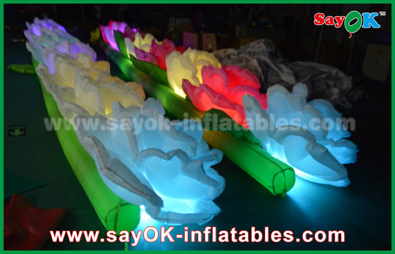 Romantic  Inflatable Lighting Decoration / LED Inflatable Flowers Chain Rose For Wedding