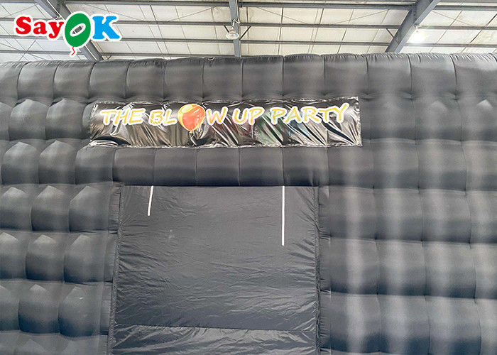Inflatable Outdoor Tent Portable Disco Black House Cube Blow Up Nightclub Tent With Lighting Inflatable Party Tent