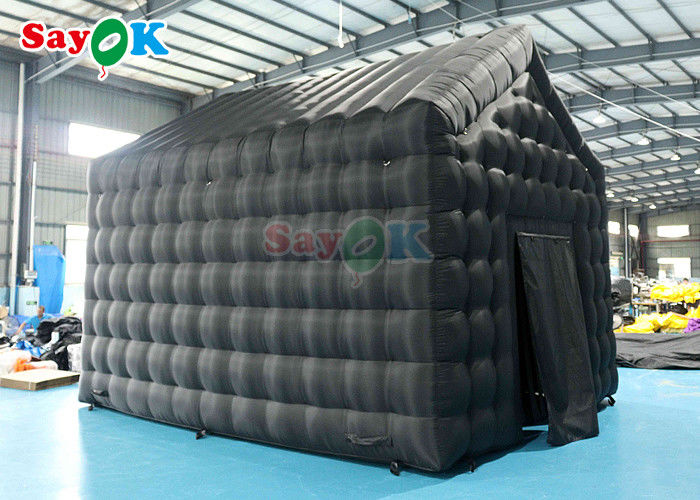 Black Party Inflatable Cube Tent Inflatable Nightclub With Disco And Laser Light For Inflatable Nightclub Rental