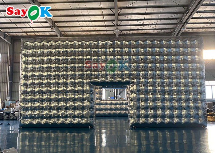 Customized Silver Inflatable Cube Tent For Party Wedding Show Exhibition Event Inflatable Air Tent
