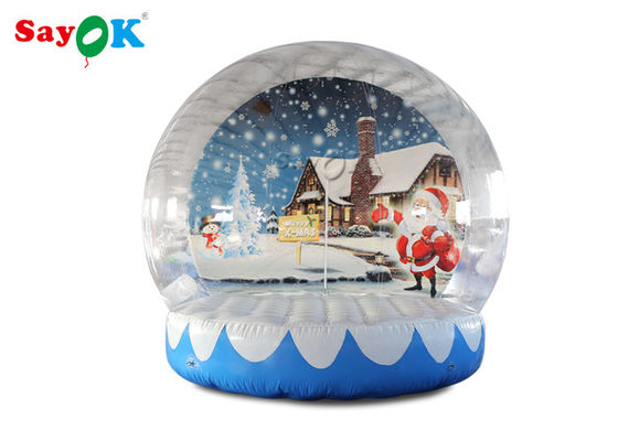 PVC gigante 3m inflável de Natal Globo de Neve Com Impressão de fundo