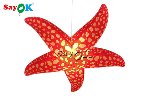 Eventos Festa Decoração Pendente 2m Vermelho LED inflável Estrela de Mar