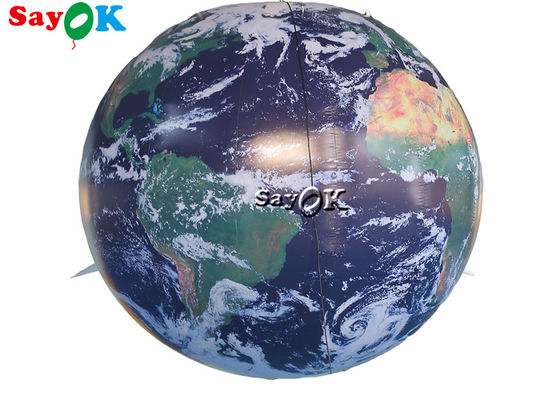 Evento Escolar 2.5m 8ft inflável modelo de globo de terra decorativo com iluminação led