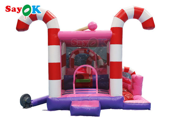 Impressão de seda doces infláveis Slide Bounce dois em um brinquedos infláveis