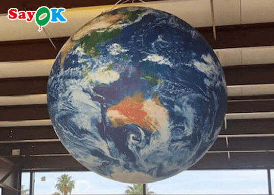 Decoração do evento Nove planetas Terra inflável com luz LED Balão planetário