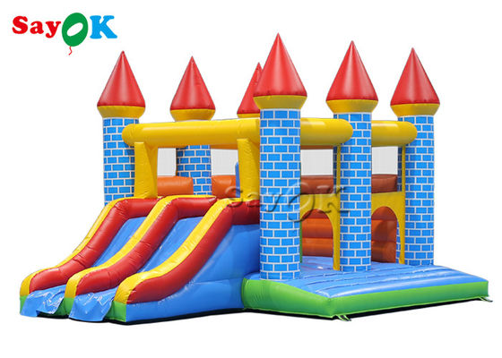 Área de Jogos para Crianças Casa Inflável Colorida com Deslizamento 5m 16.40ft