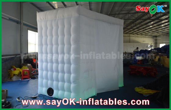 Cabine inflável portátil arcada branca Shell 4 x 2,4 x 2.4m ROHS da foto do estúdio inflável da foto