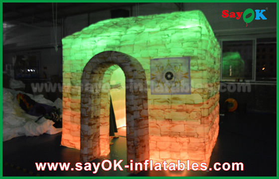 A barraca inflável personalizou a cabine inflável imprimindo completa da foto, casa inflável portátil do cubo