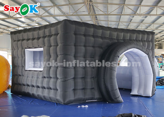 Cabine inflável da foto do preto inflável da barraca do partido com 17 luzes em mudança da cor/janela