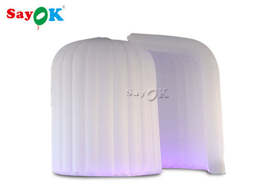 Cabine portátil inflável da foto do iglu profissional do diodo emissor de luz do estúdio 3*2*2.3m da foto com a uma cortina de porta