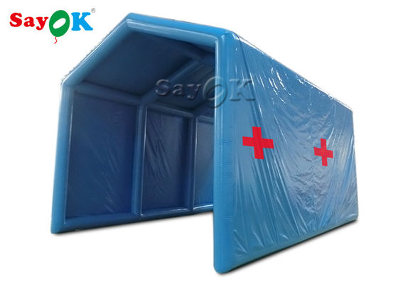 Pano azul de Oxford da barraca inflável do quadro fora do canal inflável da desinfecção da barraca da descontaminação que Sanitizing a estação