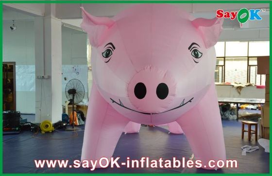 Desenhos animados infláveis cor-de-rosa gigantes do porco personalizados para a propaganda
