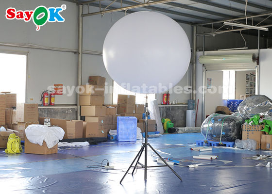 Balão inflável gigante de 1,5 m de durabilidade Poliéster branco para exposições
