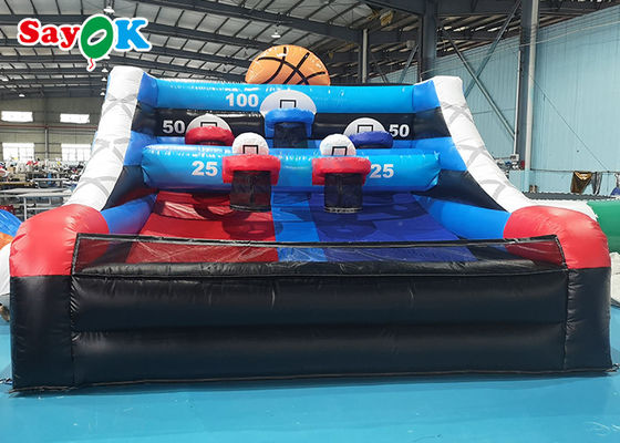 Tabela inflável do tiro da explosão do jogo de basquetebol das crianças dos jogos dos esportes de encerado inflável do jogo de basquetebol 4x4x3mH