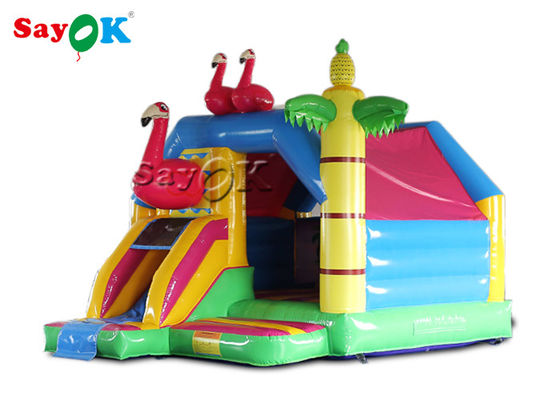 4.9x3.9x3.6mH Flamingo Commercial inflável casa de salto