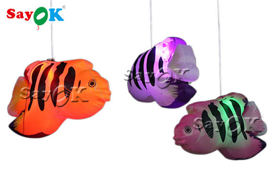 Shopping Mall Pendente Peixes Tropicais 2m Iluminação inflável Decoração