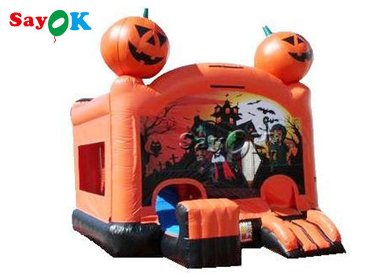 Impressão de seda de casa inflável de abóbora de Halloween