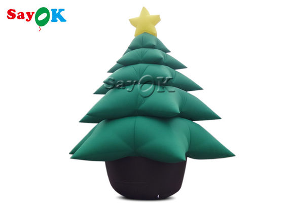 5m Decorações infláveis de Natal Árvore de Natal Verde Com Ornamentações