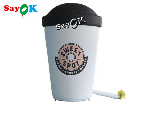 Custom 3.6m inflável modelo de xícara de café para decoração de entrada de café