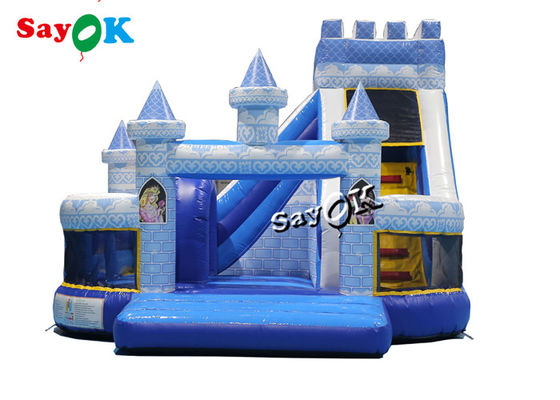 5m 16.5ft Blue Princess Bouncing Castle Commercial Inflatable Jumping House