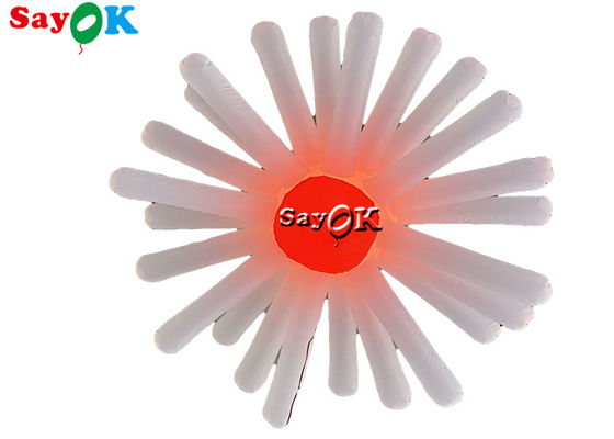 Flores infláveis gigantes penduradas com luzes LED Decoração de casamento multicolor