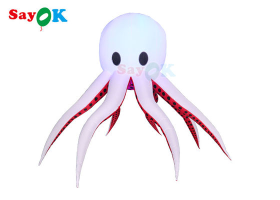 Boneco de polvo inflável pendurado de água-viva LED para decoração de publicidade