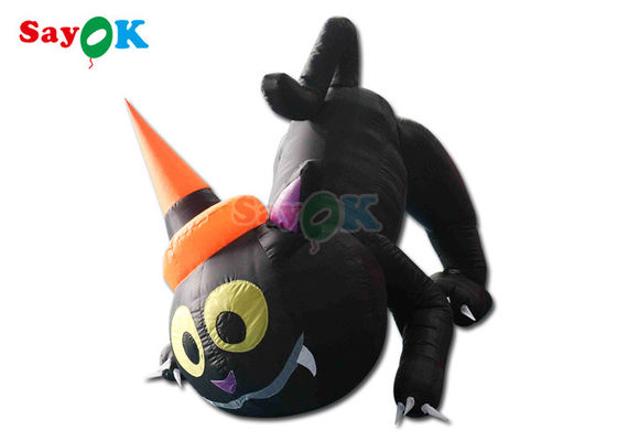Halloween desenho animado modelo de animal inflável gato preto Halloween jardim de decoração
