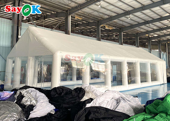Tenda de piscina privada inflável Tenda de cobertura quadrada inflável com sopro