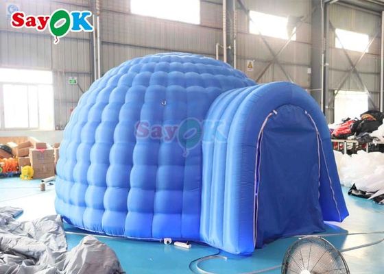 4m Tenda de Cúpula de Iglu Inflável de Tarpaulin com Blower de Luz LED Festas Promocionais