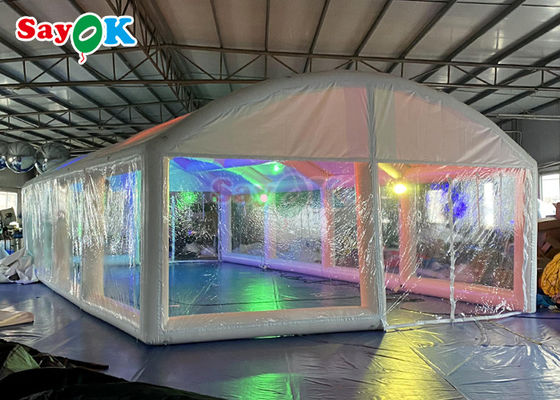 Capa de piscina inflável hermética Transparente Balcão de piscina inflável