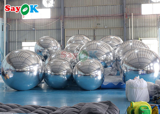Balão de praia inflável gigante Balão de espelho inflável decoração de evento Esfera flutuante de PVC Balão de espelho para festa