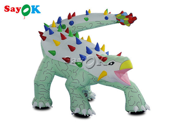 Dinossauro inflável de Natal 1.8x1.2mH Anquilossauro inflável Modelo de desenho animado para publicidade