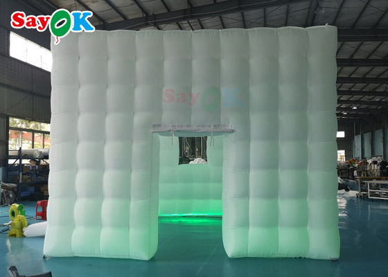 Tenda inflável personalizada LED Oxford Cubo inflável Tenda Praça Centro de festas Marquise para exposição