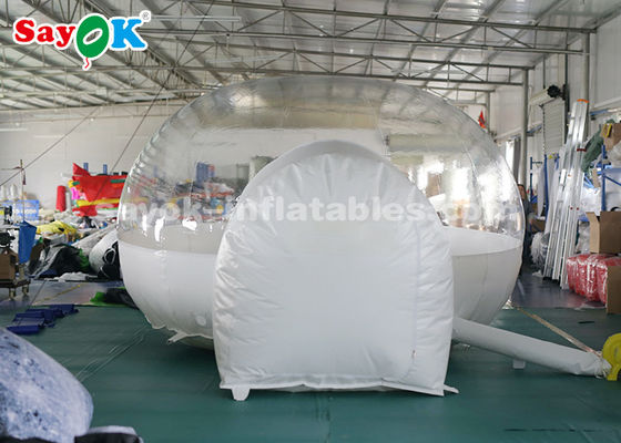 Tenda de bolhas inflável exterior Tenda de ar inflável branca transparente para acampar / viajar