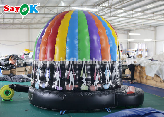 Tenda de exterior inflável PVC lonas coloridas discoteca inflável Dome com luz led mágica CE SGS ROHS