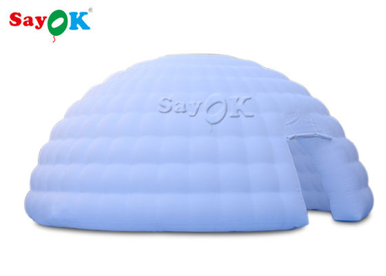Air Tent Camping Double Stitching 8m White Inflatable Air Tent / Exposição Igloo Dome Tent