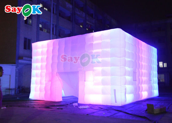 Tenda de Cubo de Ar personalizada Clube Noturno Inflável Photo Booth de Casamento Com Luz LED Colorida Tenda de Ar Inflável